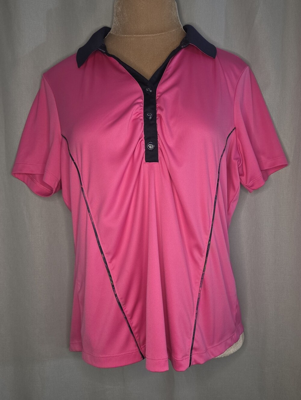 Classic Women's Short-Sleeve Polo - Pink By Greg Norman Size XL